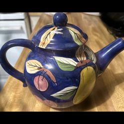 Beutiful Colors On This Tea  Pot No Chips 