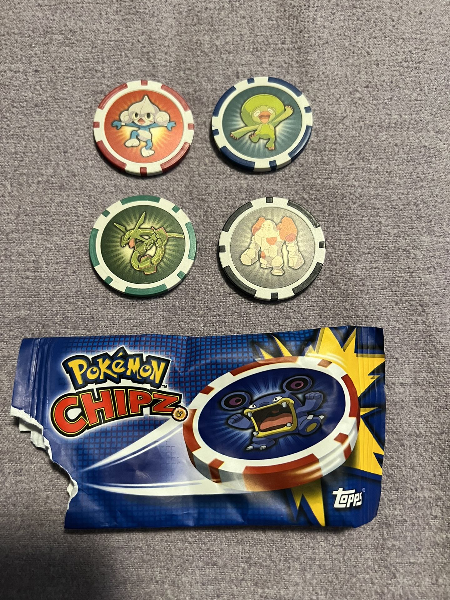 Pokémon Chipz Topps Rayquaza/Regirock/Lombre & Meditite
