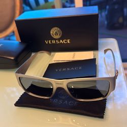 NEW Authentic Versace OVE2262 Versace Man Sunglasses Black Frame, Dark Grey Lenses,