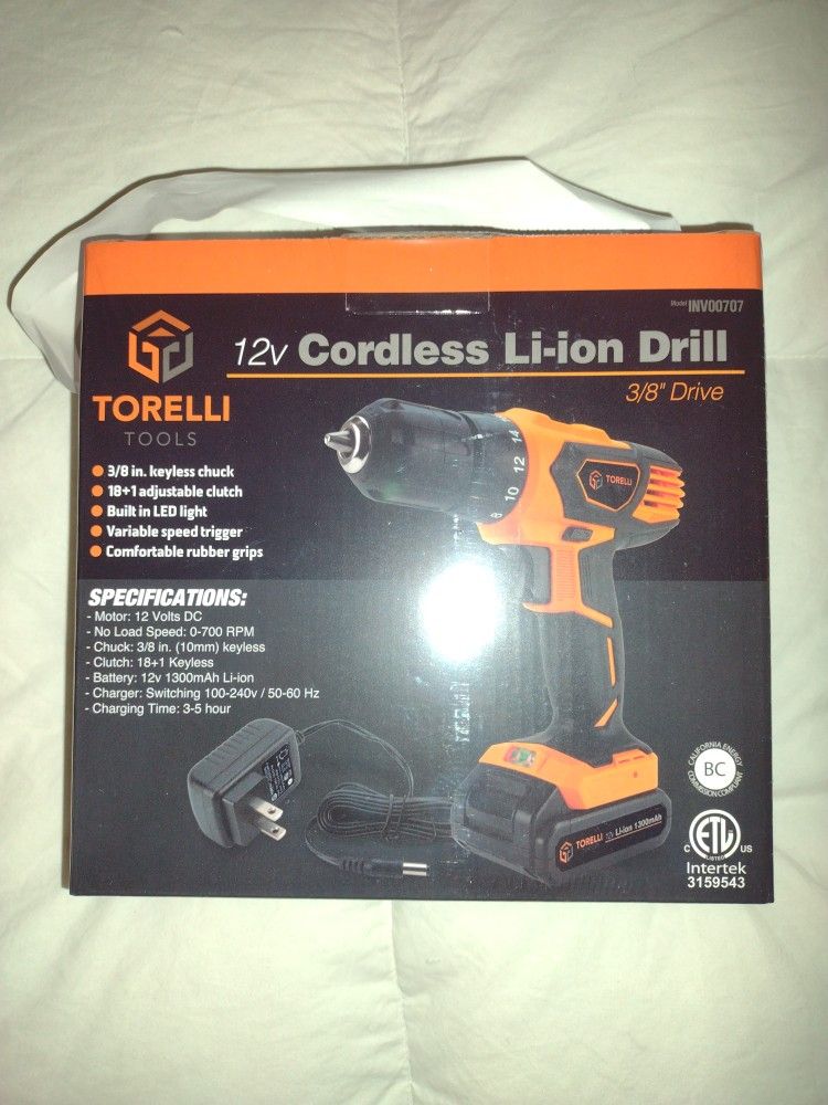 Torelli 12v cordless drill Li-ion