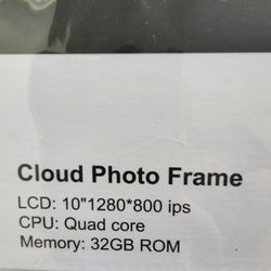 10.1 Inch Cloud Photo Frame.