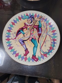 Willitts Galleries Jester Christmas Plate & Main Street Gallery Rockwell Plate