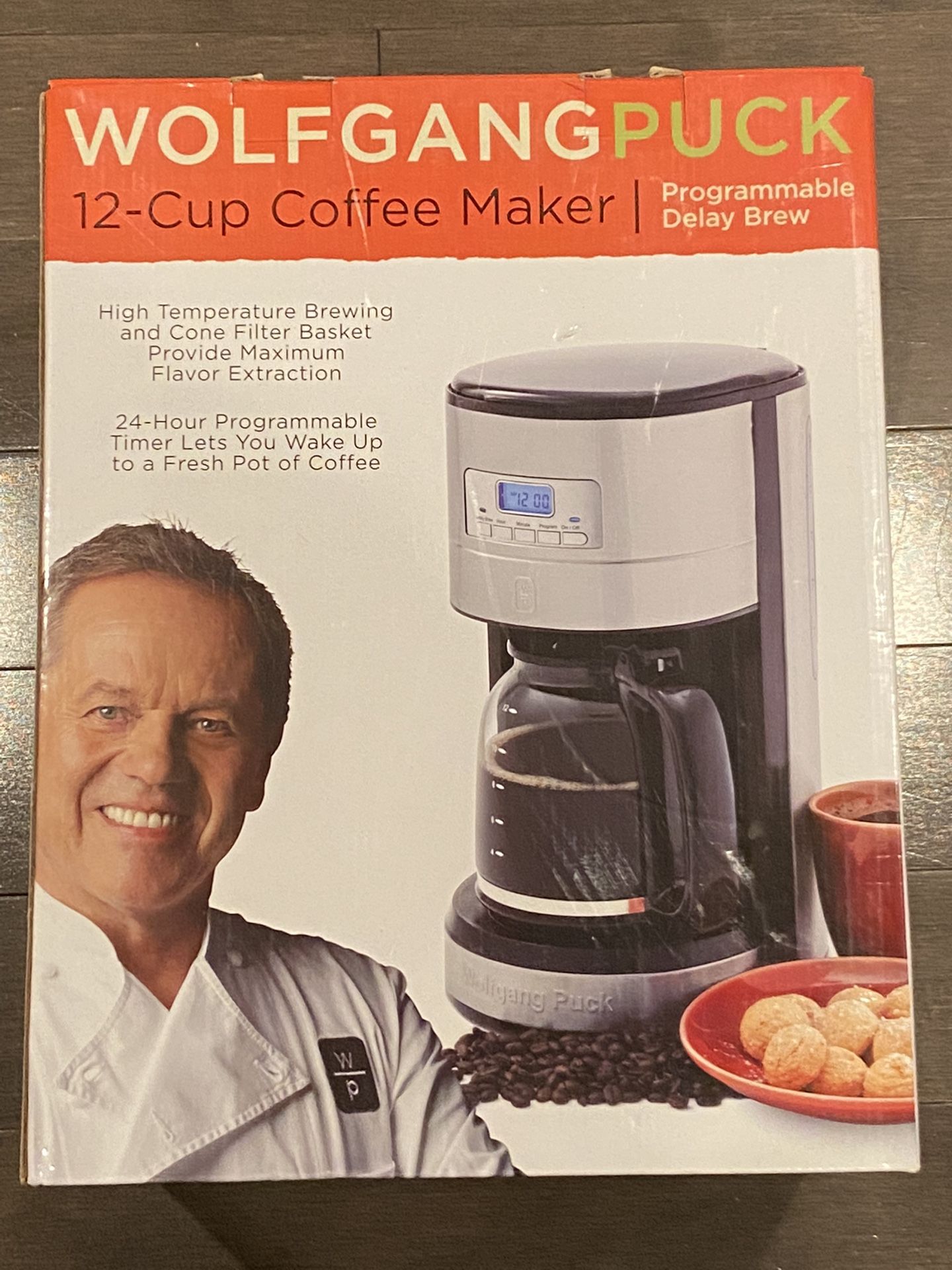 WOLFGANG PUCK 12 CUP COFFEE MAKER NEW