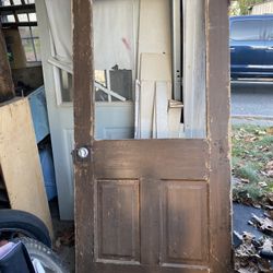 Antique Door 74”x34”x1 1/4” no glass