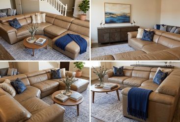 Leather Sectional couch - Macy’s fine furniture