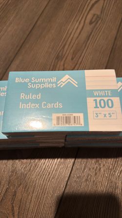 Index Cards 100 Count 3 x 5 inch