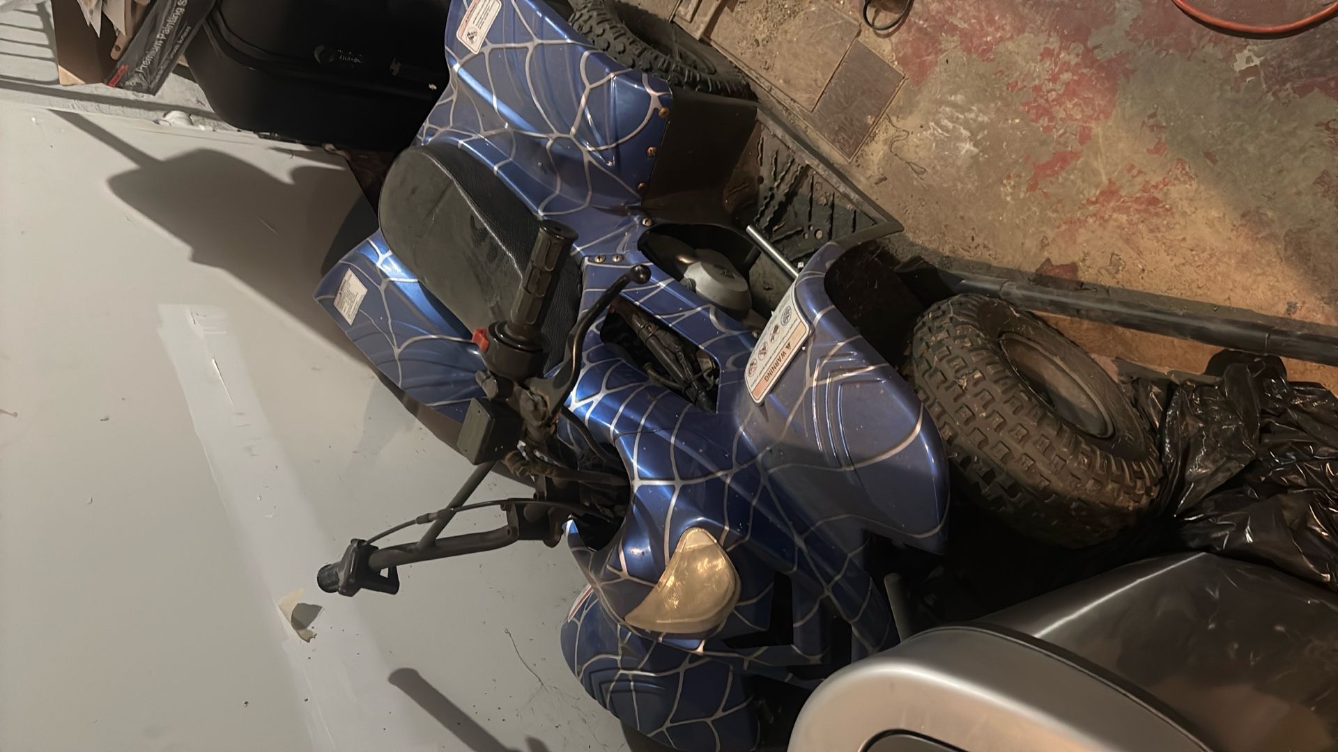 I Think It’s A Bout 60 Cc  Or 90ccAnd It Needs New Wheels It Needs To Be Clean On The Caperator And A New Battery And Key Start 