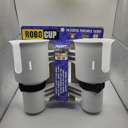 Robo Cup ( White ) Cup Holder for Drinks, Fishing Rod/Pole, Boat, Beach Chair