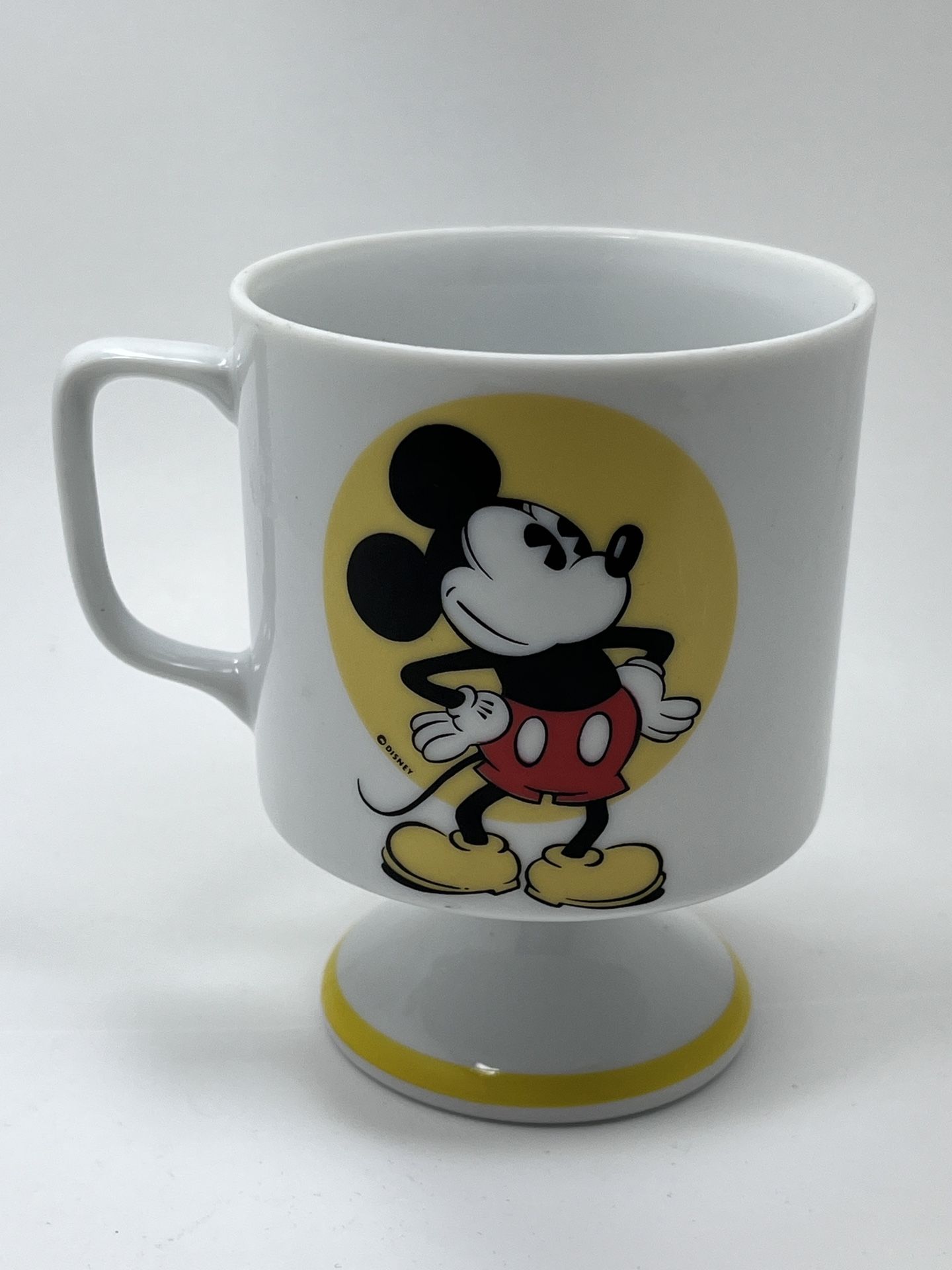 Walt Disney Productions Japan Mickey Mouse Footed Coffee Mug Cup Vintage 1970s