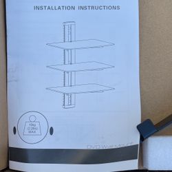 Metal And Glass Shelf Unit- New