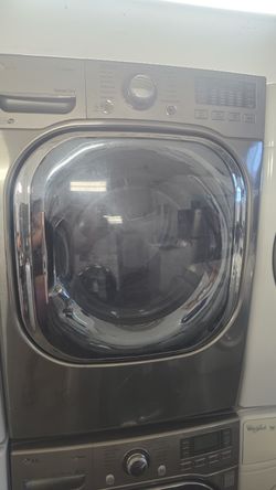 LG Stackable Front Load Washer & Dryer Pair - Graphite Steel
