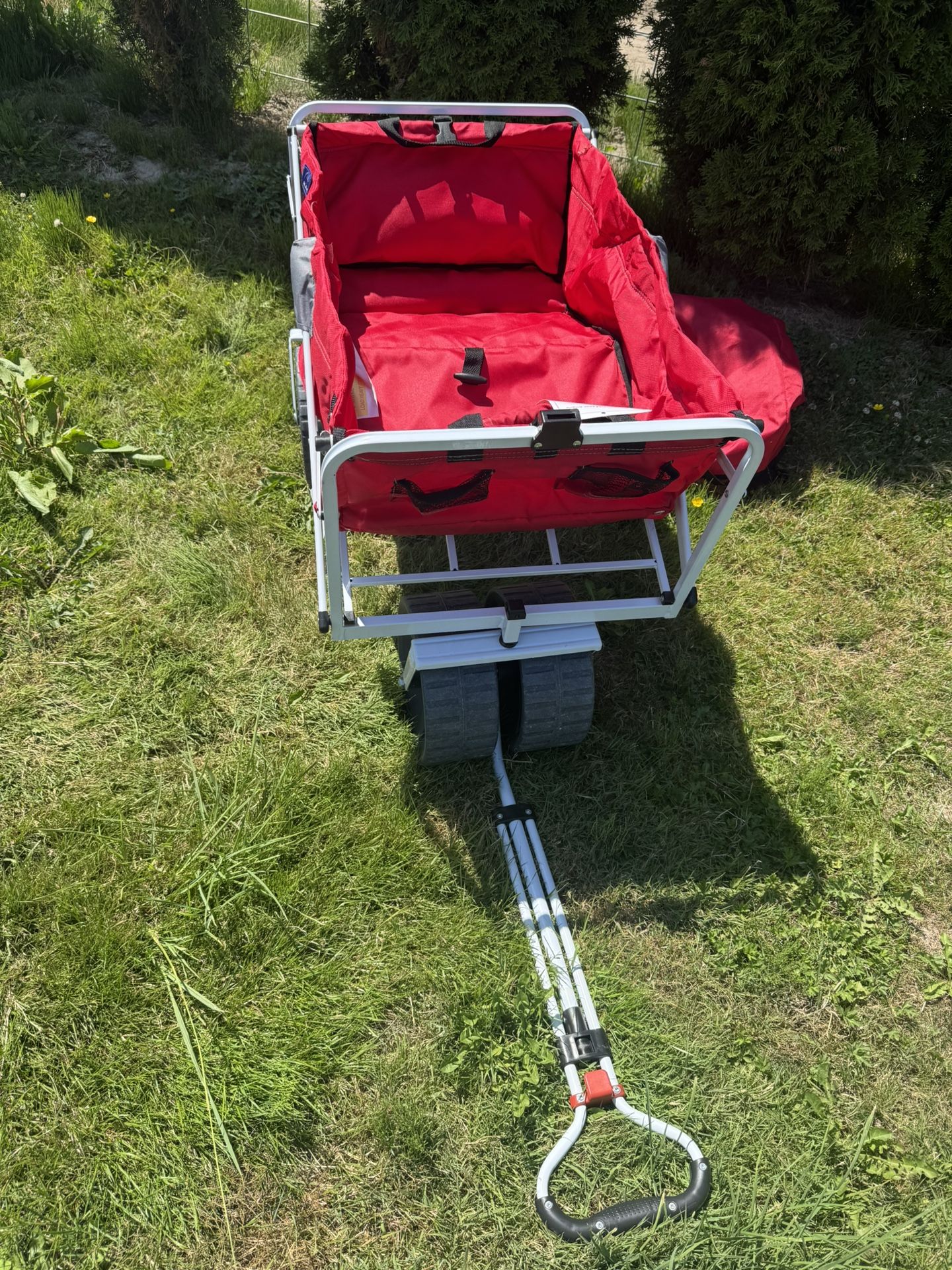 Kids Collapsible Wagon Great For Kids Pets And Carrying Things Around Or At The Beach 4x4 Tires Easy To Storage 