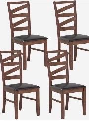 Wooden kitchen table chairs only four