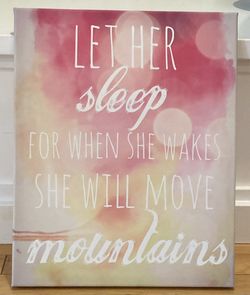 Let Her Sleep Watercolor Wrapped Canvas Wall Art