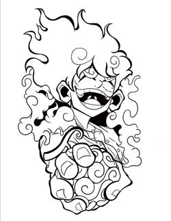 Gear 5 Luffy tattoo
