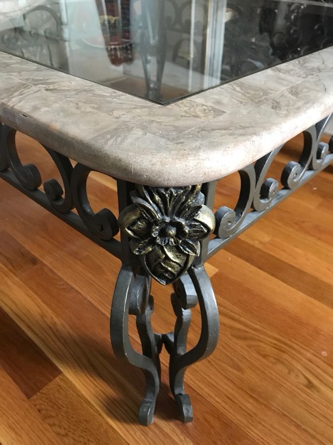 38”x38” heavy glass table