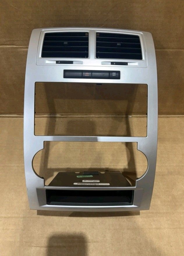 2008-2010 Dodge Charger Center Radio A/C Climate Control Bezel Trim Silver OEM 80 Or Best Offer