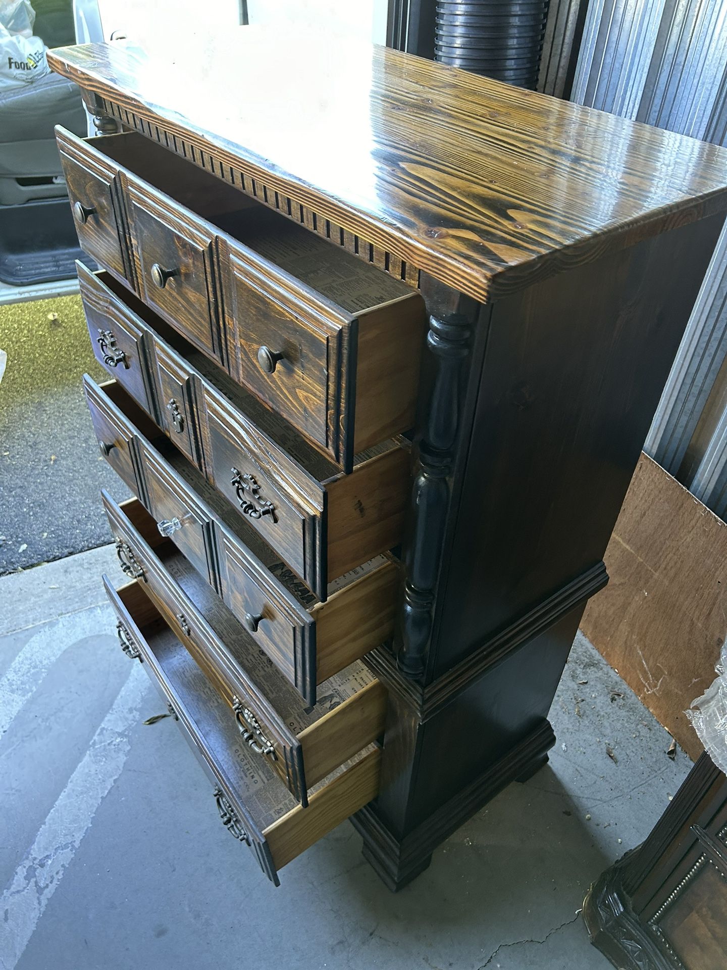 Real Wood Dresser 5 Drawer 