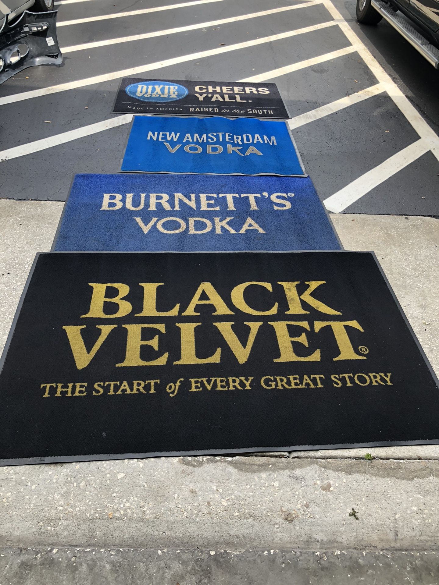 (8) Liquor Brand Floor Mats