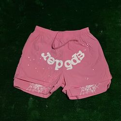 Pink Sp5der shorts