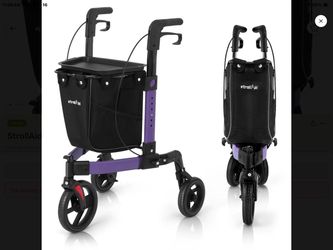 StrollAid 3-Wheel Rollator Walker. New