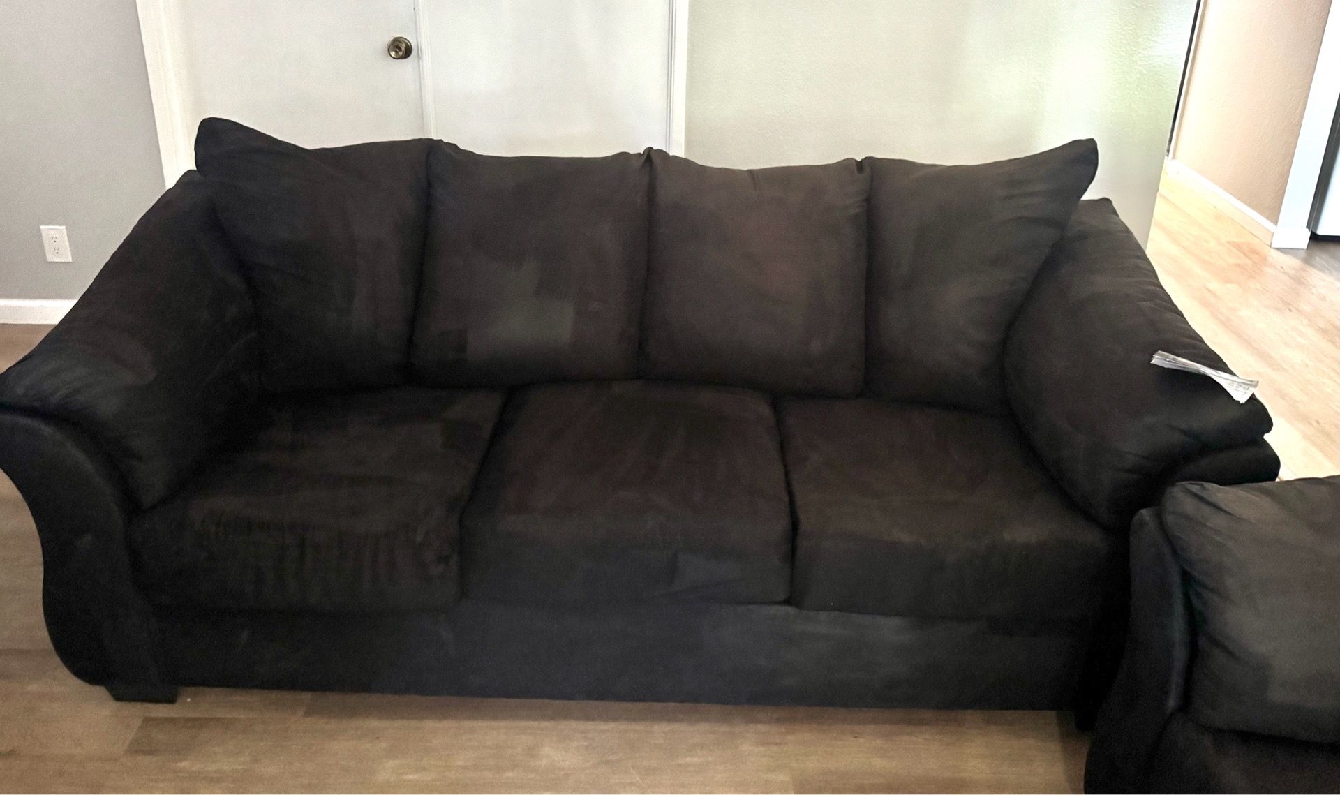 Black Couch & Love Seat Set by Ashley Furniture