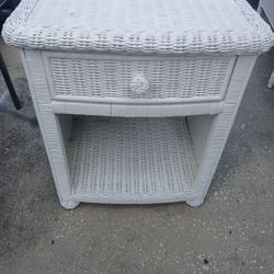 Wicker Nightstand 