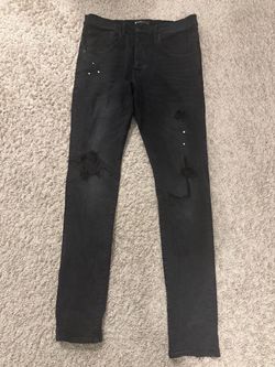 Purple Brand Black Distressed Slim Jeans
