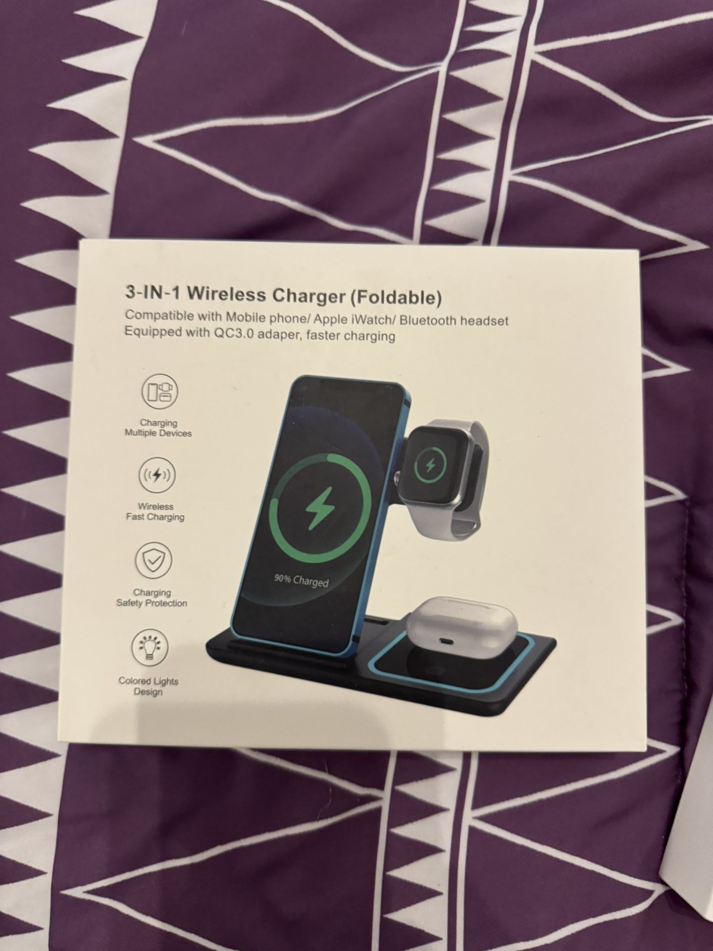 3 In 1 Wireless Charger For iPhone Apple Watch AirPods