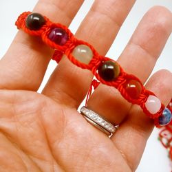 Red Bracelet 7 Chakras Good Energy Healing Power