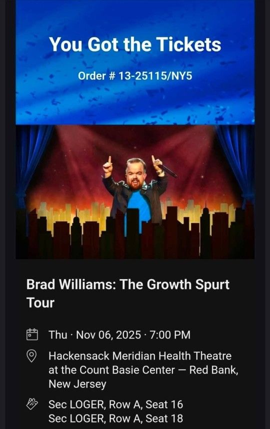 Brad Williams at Count Basie - Red Bank NJ