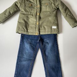 New Jacket , Jeans And Blouse Toddler Girl 2T , 7 For Sll Mankind 