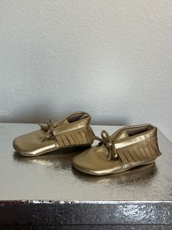 Gold Baby Girl Walker Shoes