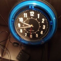 Neat Blue Light Up Clock