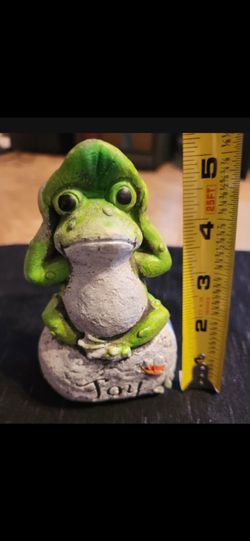Frog Figurine with Joy Inscription
