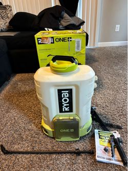 Ryobi ONE+ 18V Cordless Battery 4 Gal. Backpack Chemical Sprayer no Battery and Charger Tool only   Missing hose, tested and works.