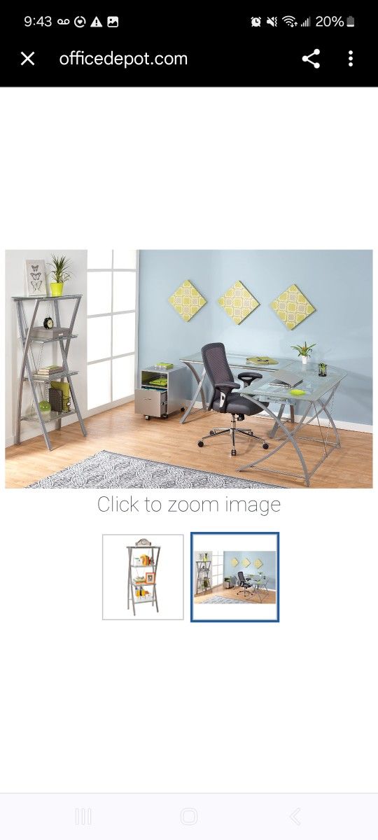 Corner Glass Computer Desk