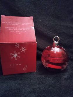 Vintage Avon Red Tea Light Ornament 
