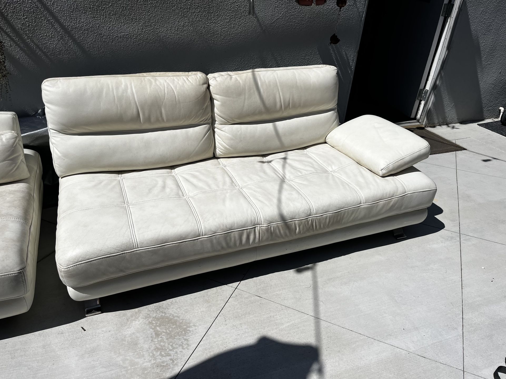 White Leather Couch