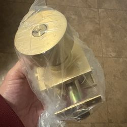 Brand New Emtek Keyed Hardware Set Satin brass Finish 