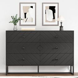 6 Drawer Dresser, Black Dressers & Chests $99.99