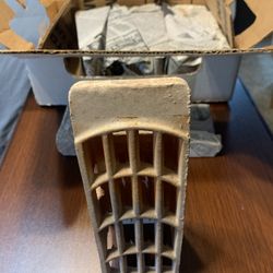 Antique Ceramic Radiant Fire Brick & Fire Glass 