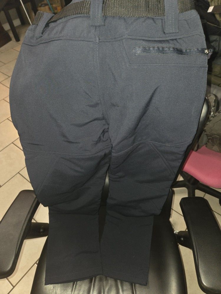 F.A. 952303 Dark Navy 30W/30L Fleese Lined Softshell Snow Ski Pants