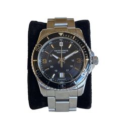 Victorinox Swiss Army Maverick II Black Dial Steel Bracelet Watch  241602