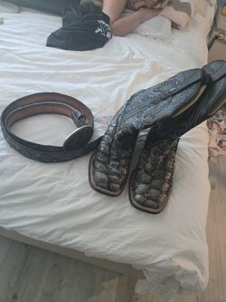Botas Y Cinto Piel De Pescado