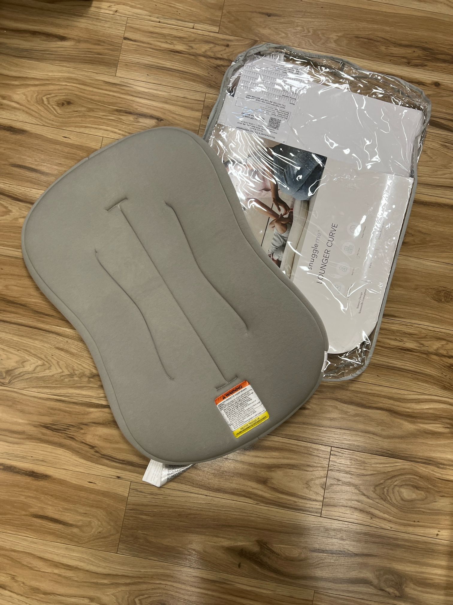 Snuggle me Curve Infant Lounger Color Stone Lightly Used