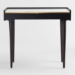 World Market Black Axton Desk with Marble Top