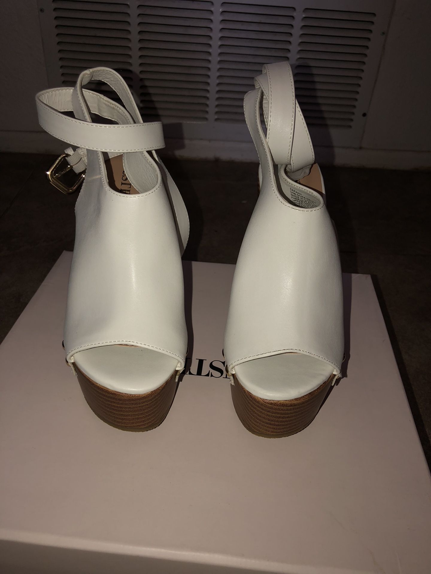 Beautiful White Wedge Sandels