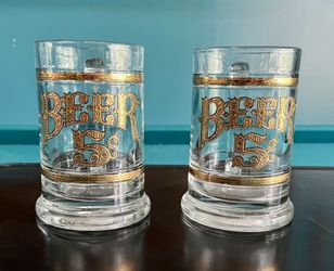 Culver Glass Co. Beer Mugs