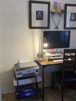 $200 Computer desk W/ Matching printer Stand And Pictures (2)
